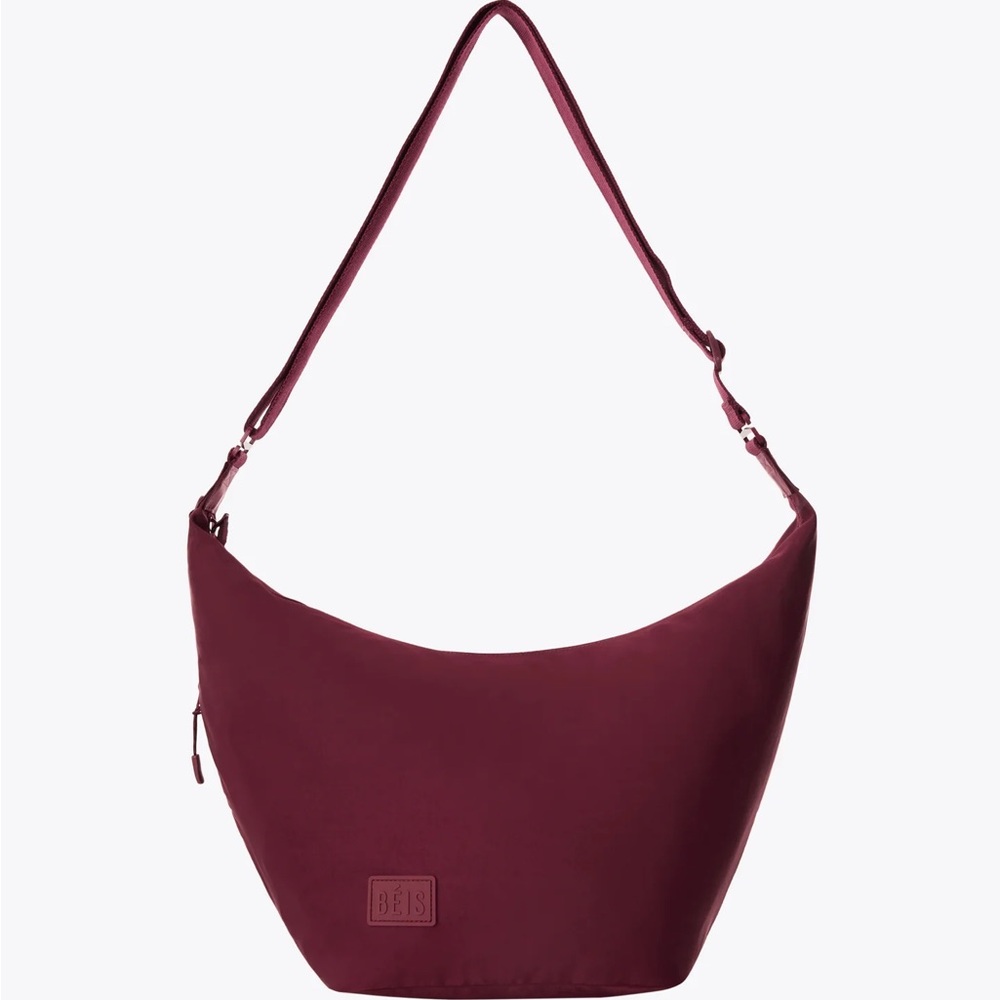 BEIS Crescent Catchall Burgundy Bag